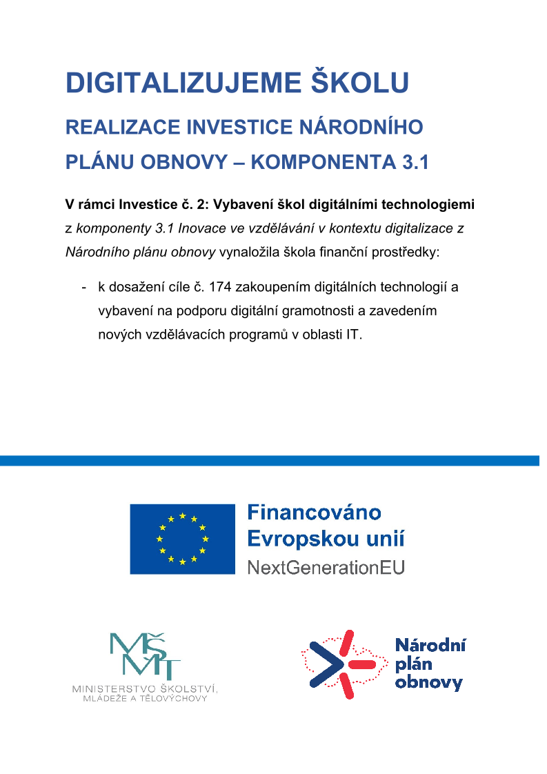 Digitalizujeme školu — NPO